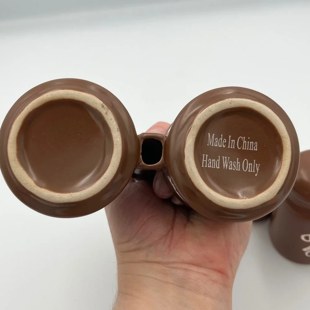 Brown‎ Gingerbread Man Candy Cane Salt Pepper Shakers with Caddy Set